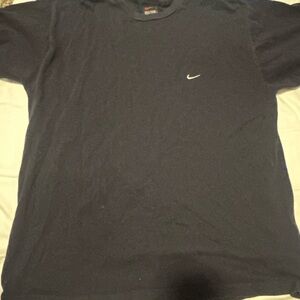 Nike Black Short-Sleeve Crewneck T-Shirt with White Swoosh